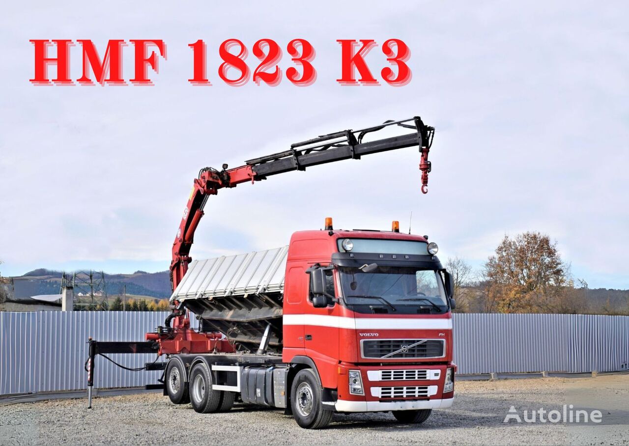 کامیون کمپرسی Volvo FH 480 Kipper 6,20m + HMF 1823 K3 + FUNK