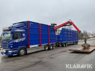 کامیون مخصوص حمل ضایعات فلزی Scania R730 + تریلر مخصوص حمل ضایعات فلزی